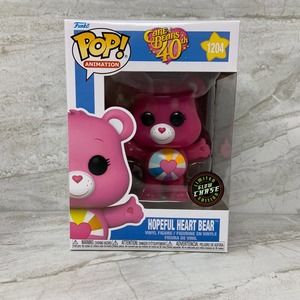 Funko Pop! Care Bears 40th Hopeful Heart Bear #1204 Glow In The Dark Pink CHASE